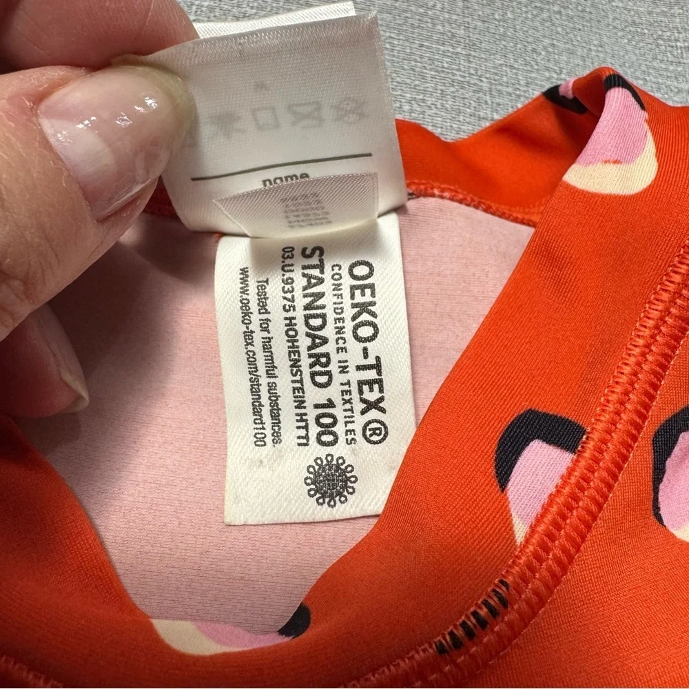 Hanna Andersson Swim Rashguard Long Sleeve Orange Top Size 3T
